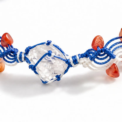 True North – Raw Clear Quartz Wrapped Bracelet