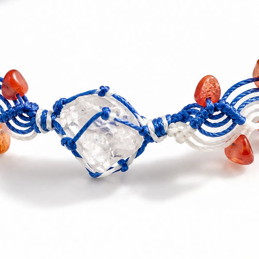 True North – Raw Clear Quartz Wrapped Bracelet