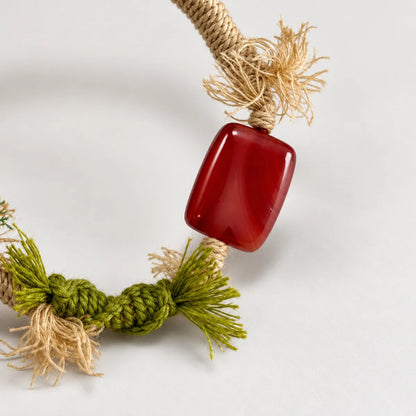 Desert Bloom – Carnelian Braided Cord Bracelet