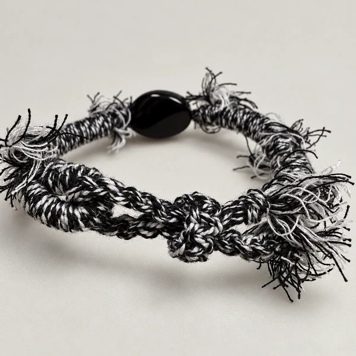 Stand Guard – Black Obsidian Braided Cord Bracelet