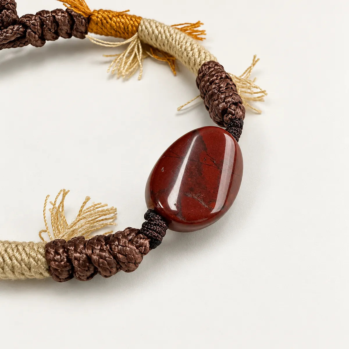 Red Rock – Red Jasper Braided Cord Bracelet