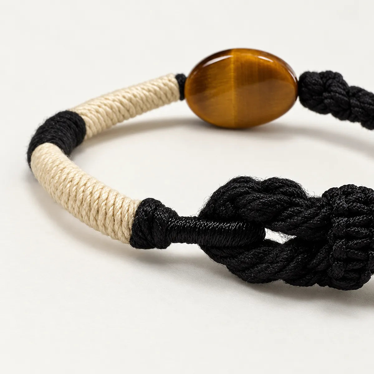 Steady Nerve – Tiger Eye Braided Cord Bracelet