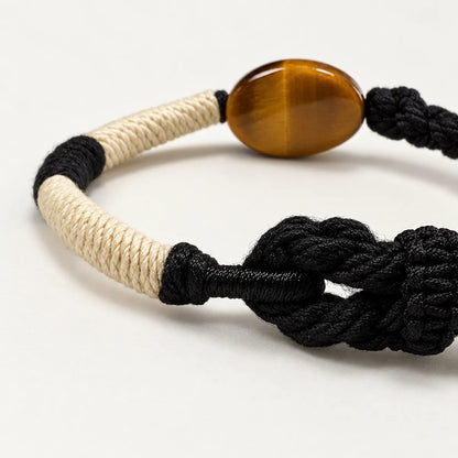Steady Nerve – Tiger Eye Braided Cord Bracelet