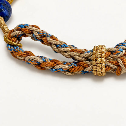 Lapis Trail – Lapis Lazuli Braided Cord Bracelet