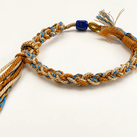Lapis Trail – Lapis Lazuli Braided Cord Bracelet