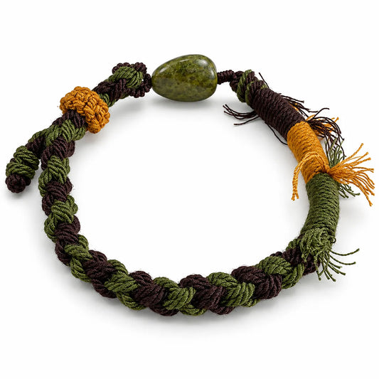 Prosper – Unakite Braided Cord Bracelet