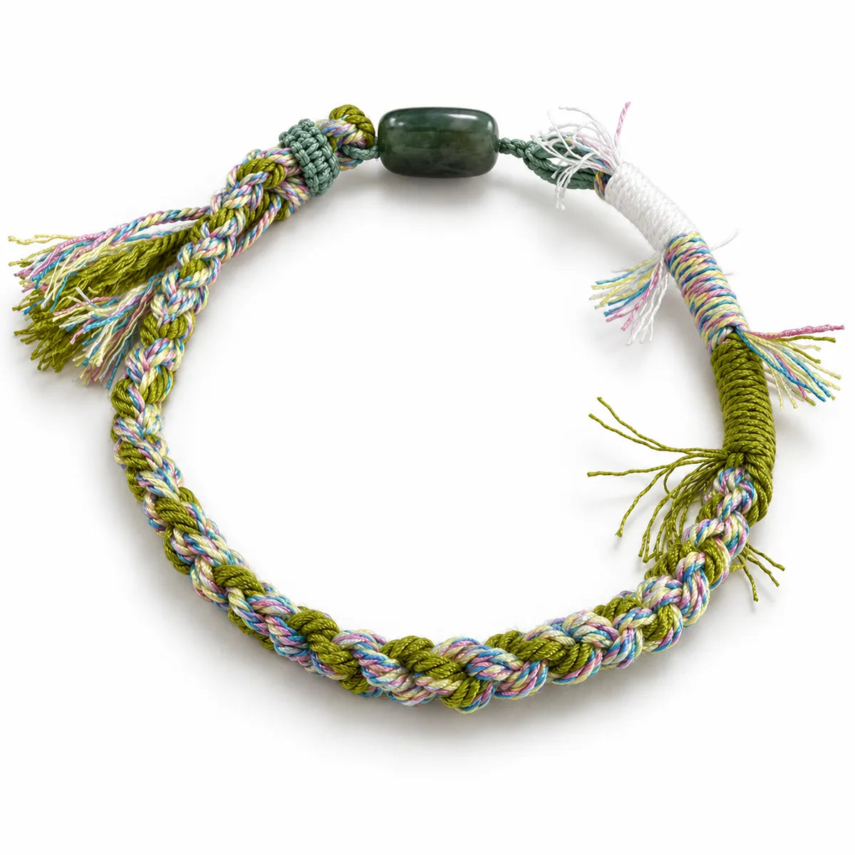 Moss Garden – Moss Agate Braided Cord Bracelet
