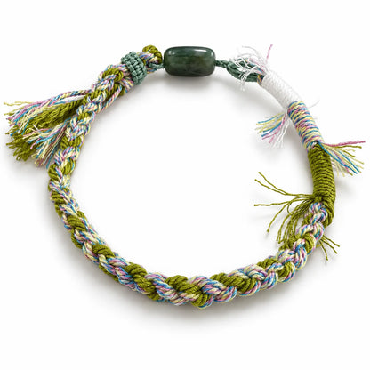 Moss Garden – Moss Agate Braided Cord Bracelet