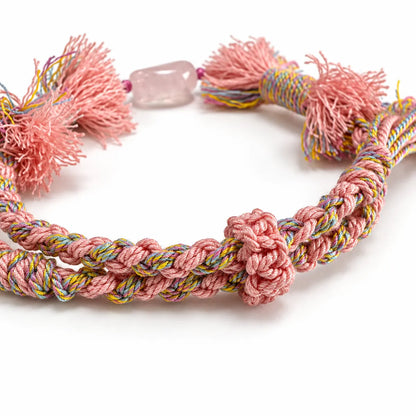Soft Heart – Rose Quartz Braided Cord Bracelet