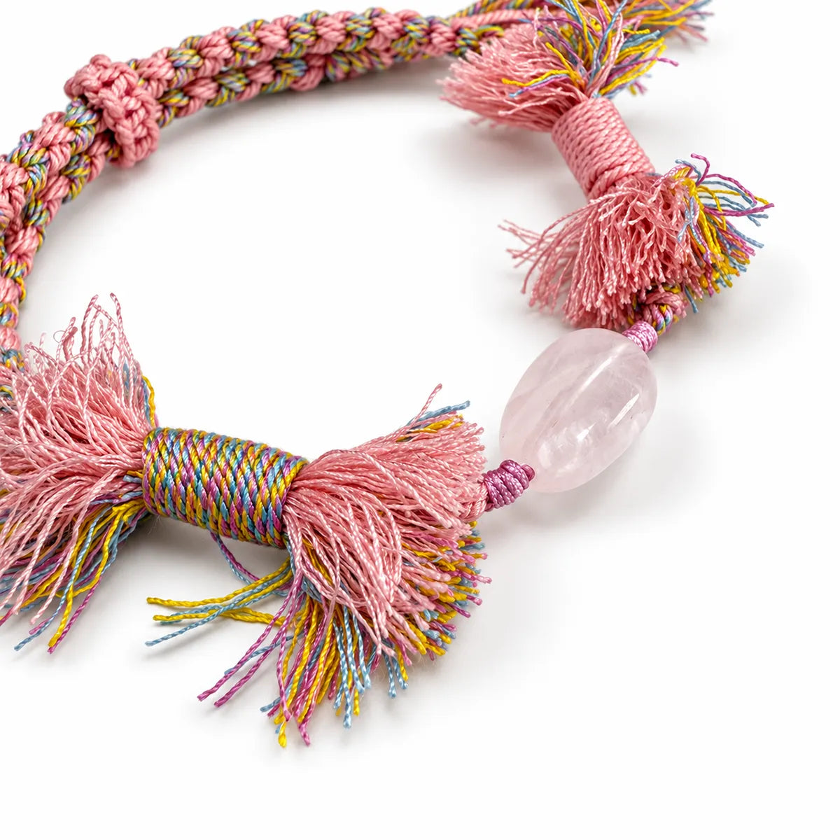Soft Heart – Rose Quartz Braided Cord Bracelet