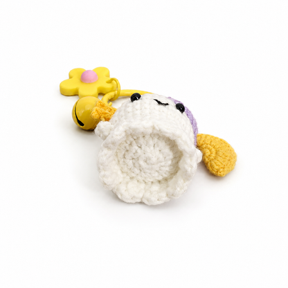 Star Wish Little Ghost Keychain – Hand-Crocheted Halloween Bag Charm