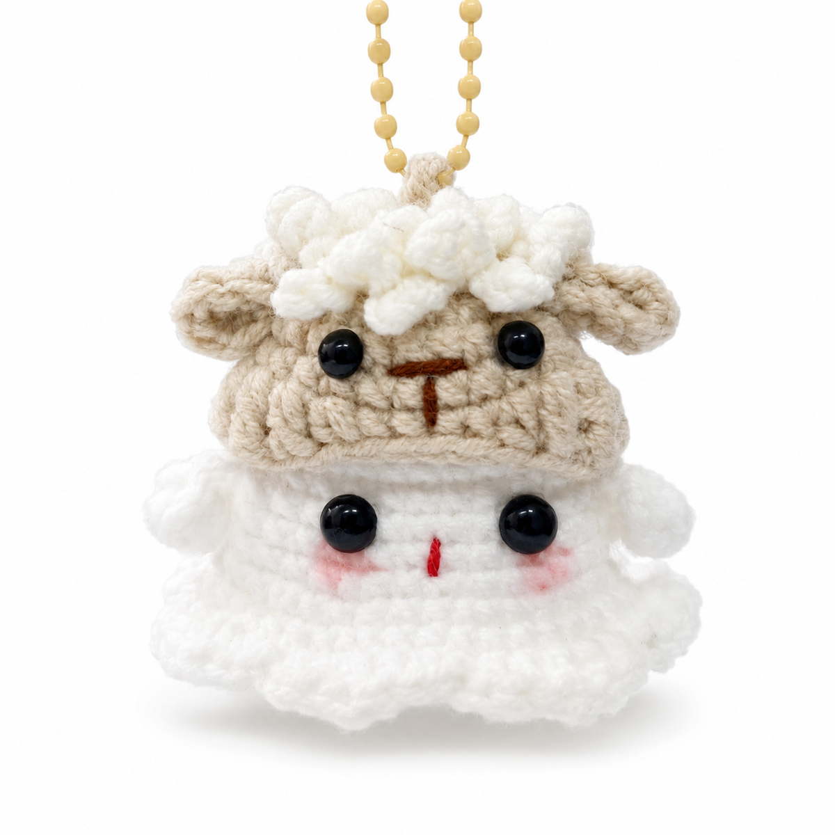 Ghost Bust Keychain – Hand-Crocheted Halloween Character Bag Charm