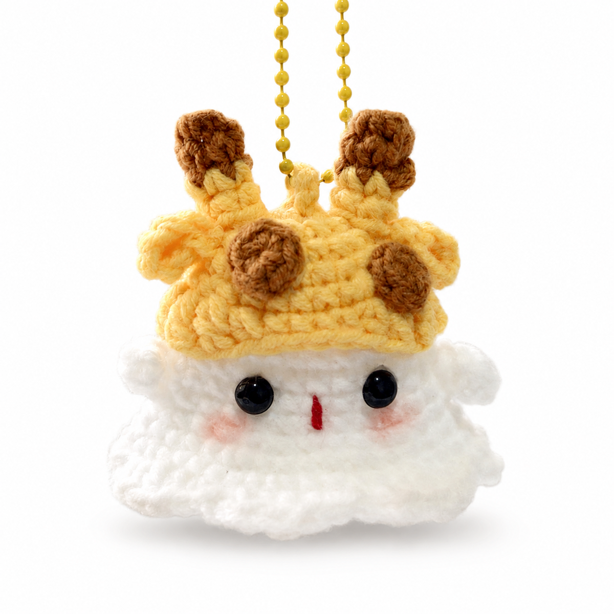 Ghost Bust Keychain – Hand-Crocheted Halloween Character Bag Charm