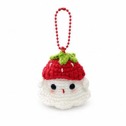 Ghost Bust Keychain – Hand-Crocheted Halloween Character Bag Charm