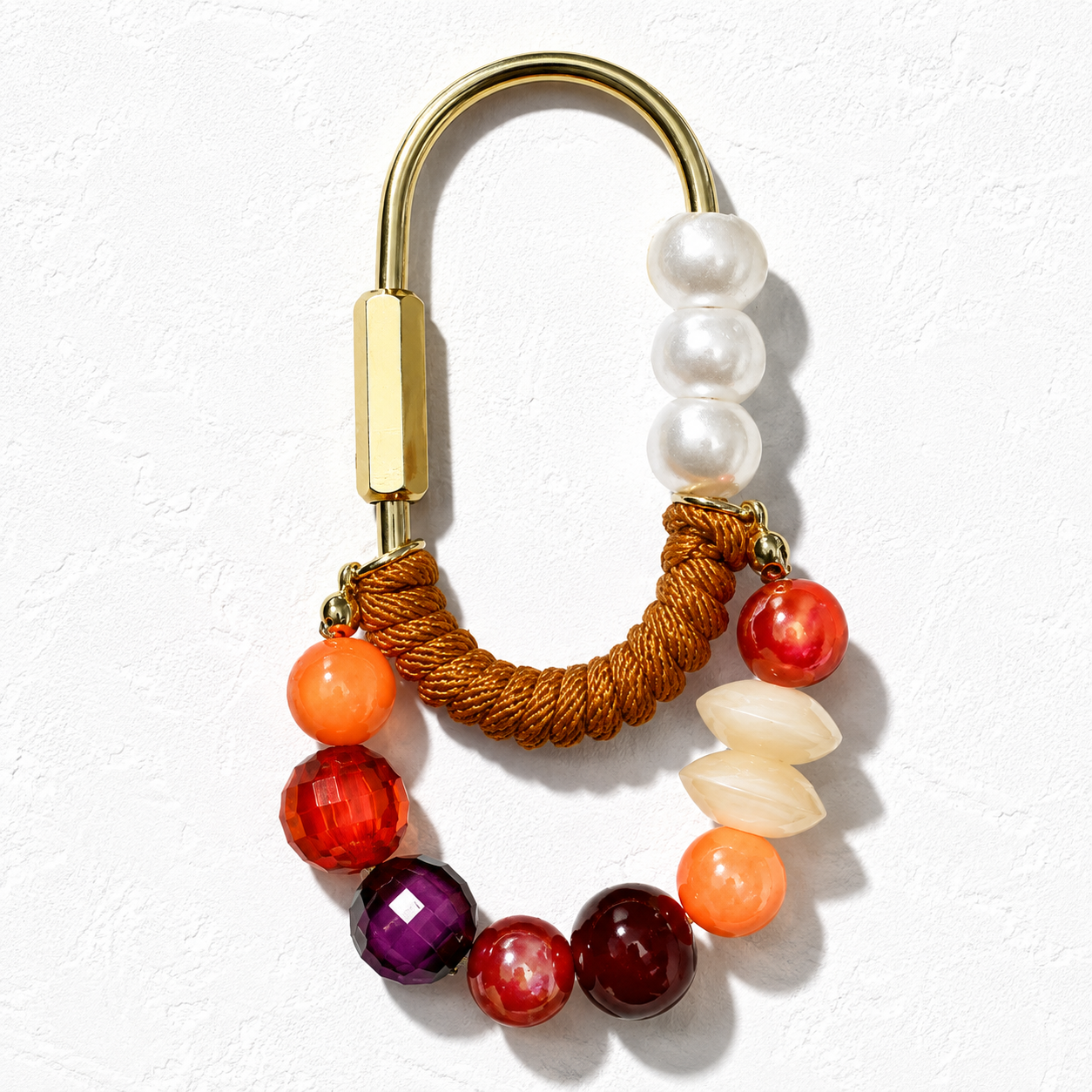 Beaded Bag Charm — Golden Hour