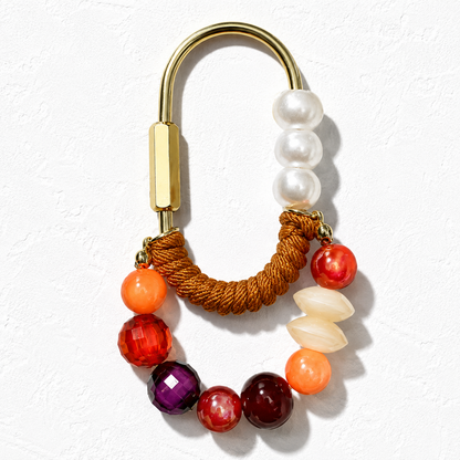 Beaded Bag Charm — Golden Hour
