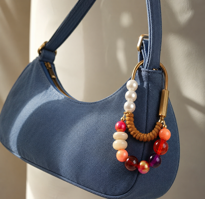 Beaded Bag Charm — Golden Hour