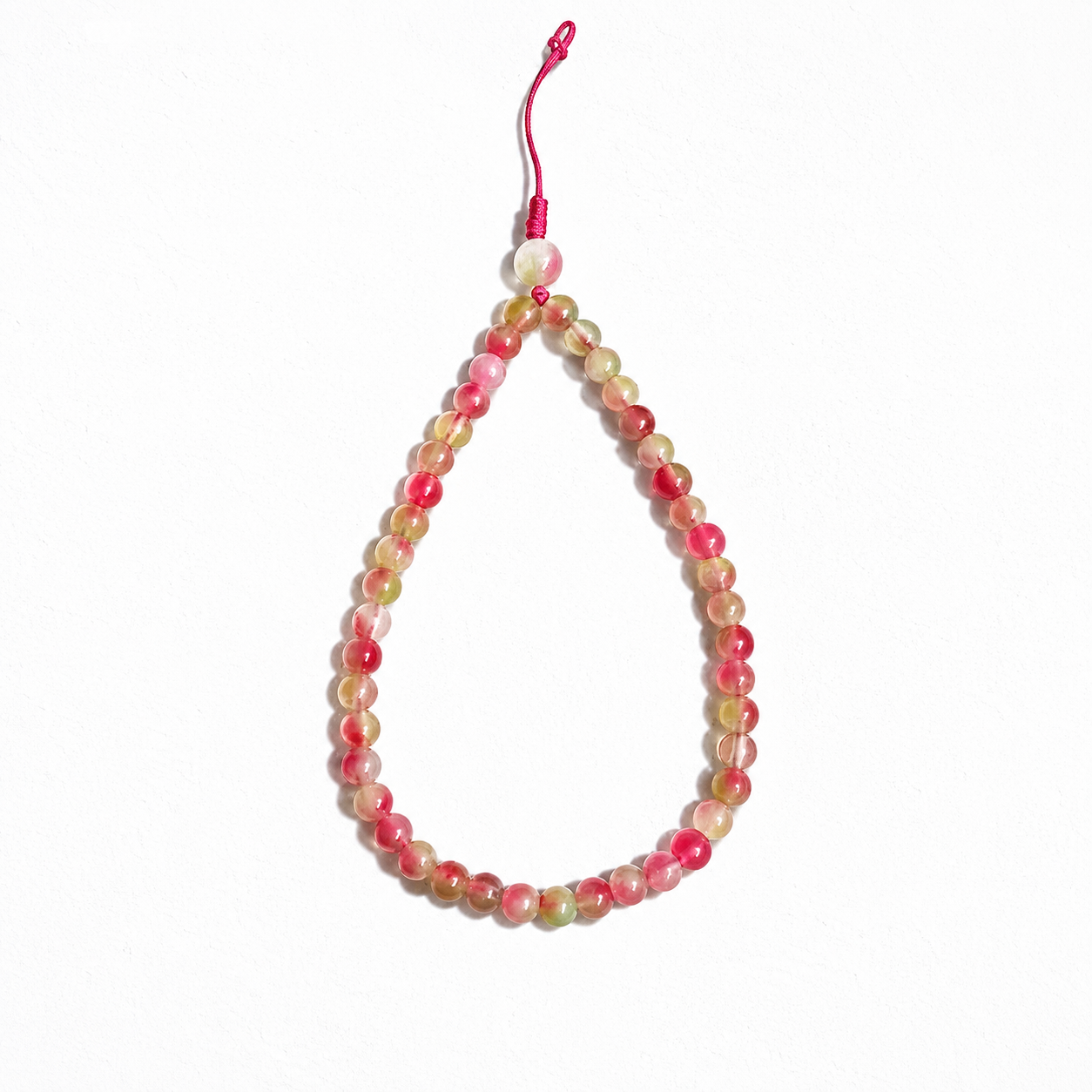 Beaded Phone Charm — Watermelon Frost