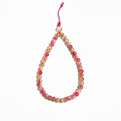 Beaded Phone Charm — Watermelon Frost