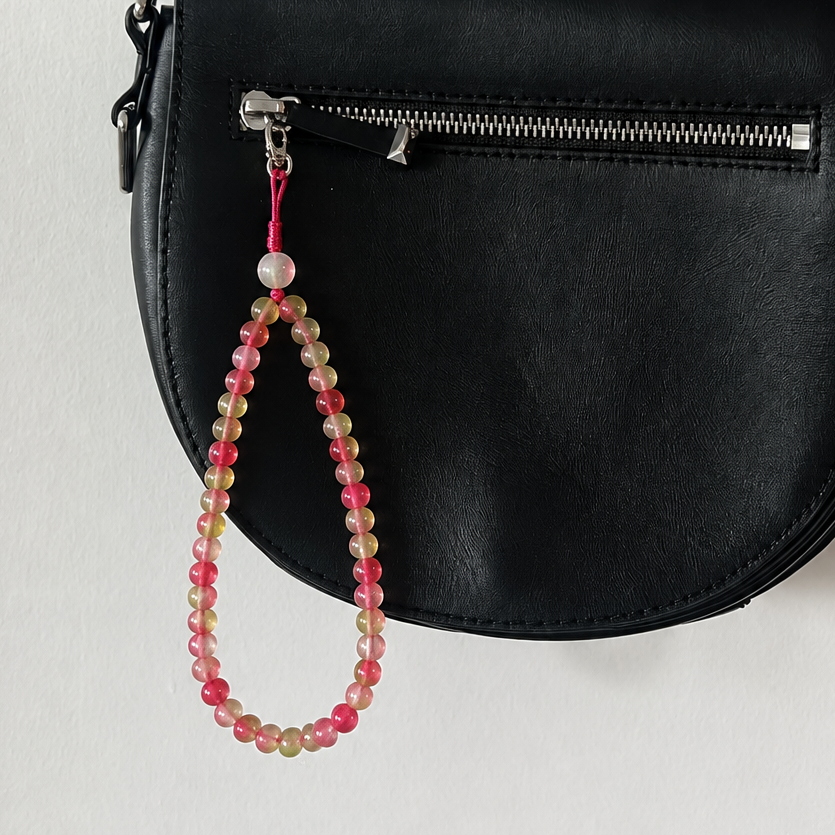 Beaded Phone Charm — Watermelon Frost