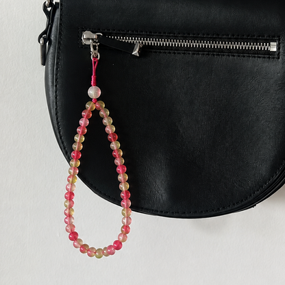 Beaded Phone Charm — Watermelon Frost