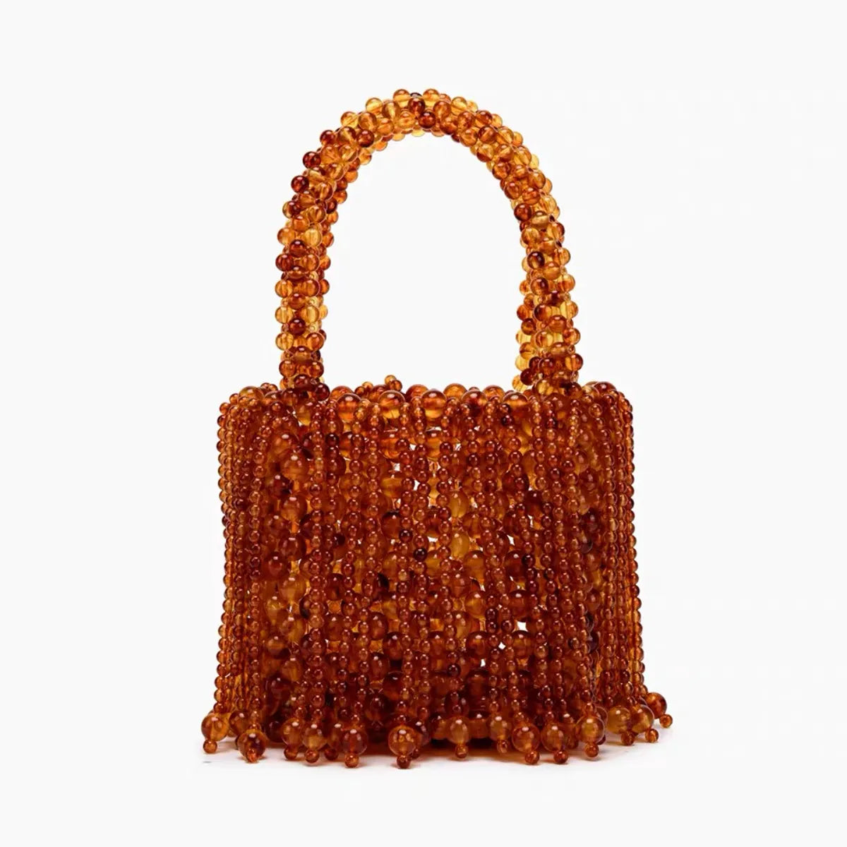 Beaded Fringe Bucket Bag | Boho Statement Purse, Day to Night