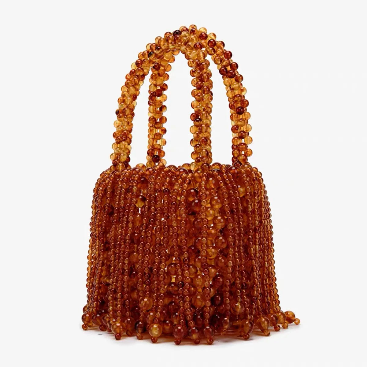 Beaded Fringe Bucket Bag | Boho Statement Purse, Day to Night