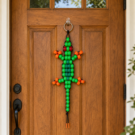 Giant Pony Bead Lizard DIY Kit – 3 Ft 90s Nostalgia Wall Art Sculpture