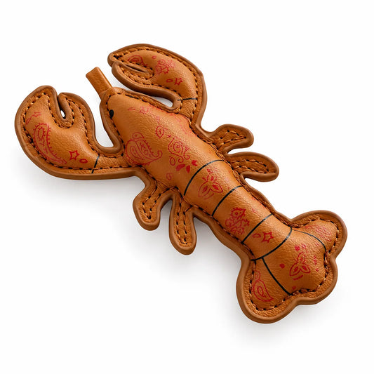 Lobster Wired Earbuds Holder — Paisley Vegan Leather, Tangle-Free